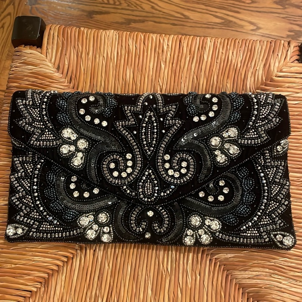 David Jeffery NWOT beaded evening bag